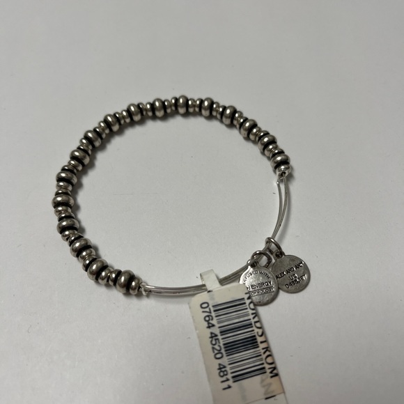 Alex and ANI Shiny Silver-tone NILE Metal BEADED Bangle Bracelet.
Bracelets - Picture 1 of 9